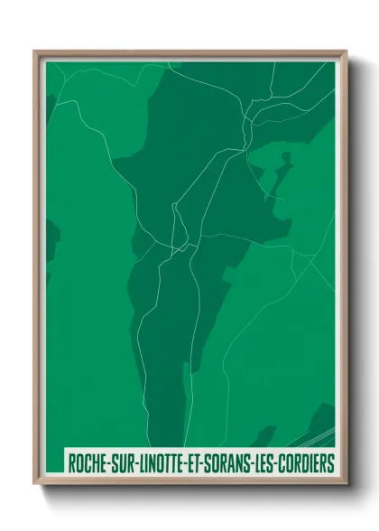 Une affiche de carte sur Roche-sur-Linotte-et-Sorans-les-Cordiers