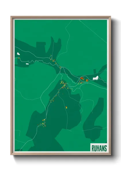 Une affiche de carte sur Ruhans