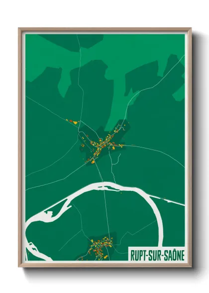 Une affiche de carte sur Rupt-sur-Saône