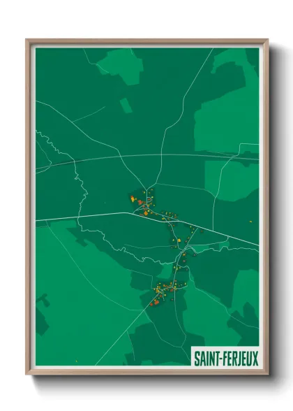 Une affiche de carte sur Saint-Ferjeux