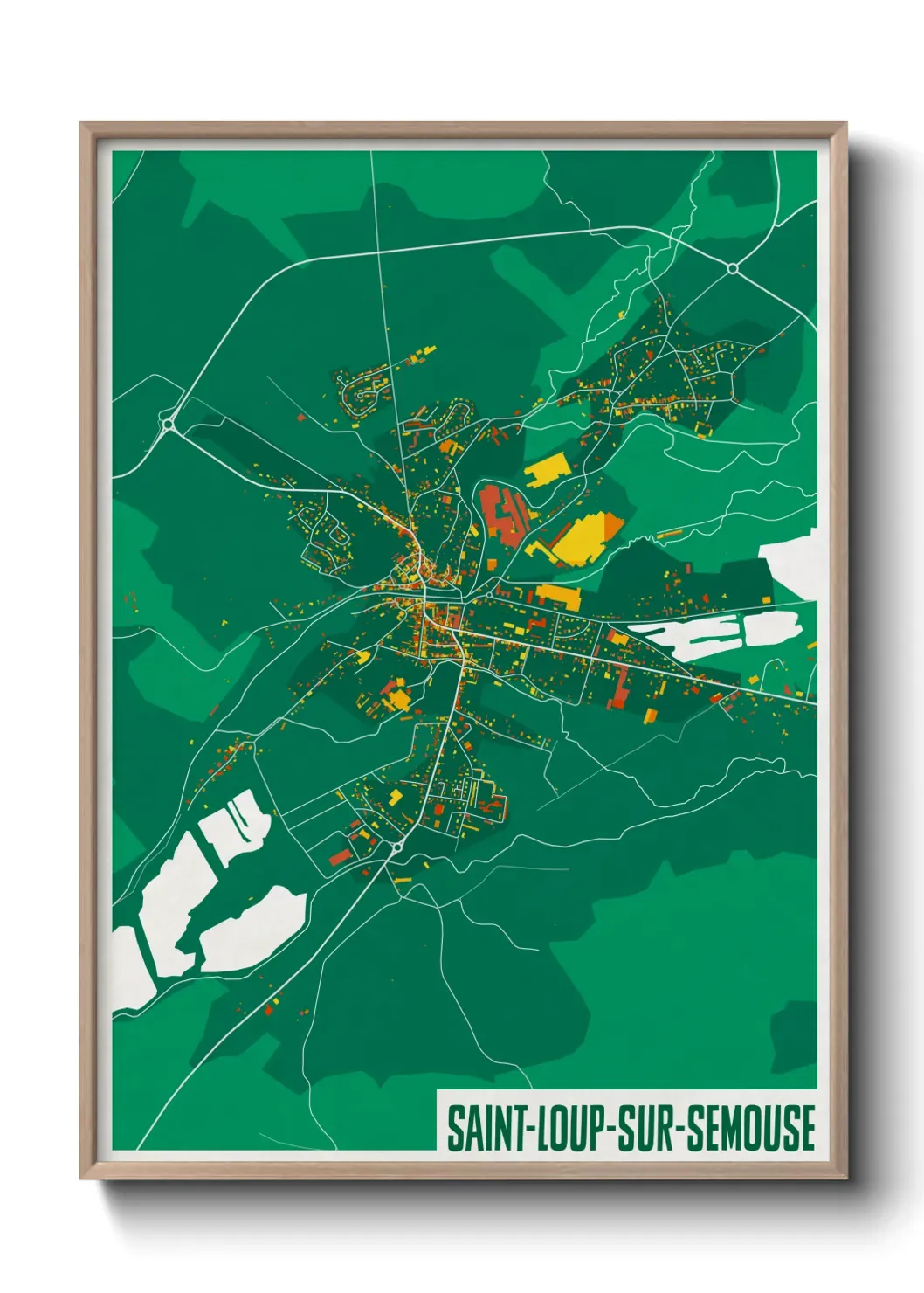 Un poster carte Saint-Loup-sur-Semouse