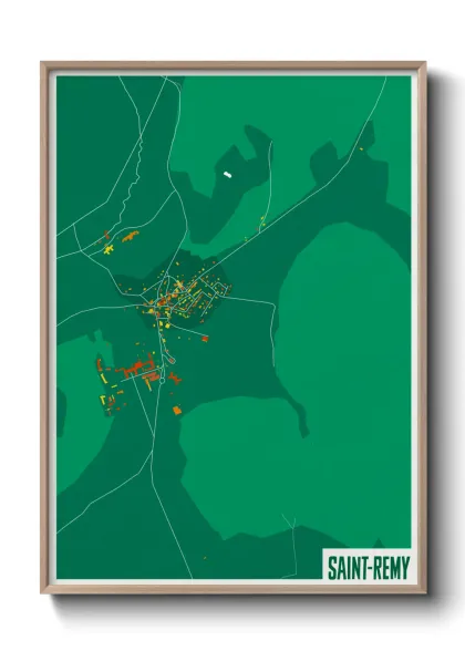 Une affiche de carte sur Saint-Remy