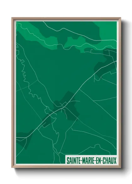 Une affiche de carte sur Sainte-Marie-en-Chaux