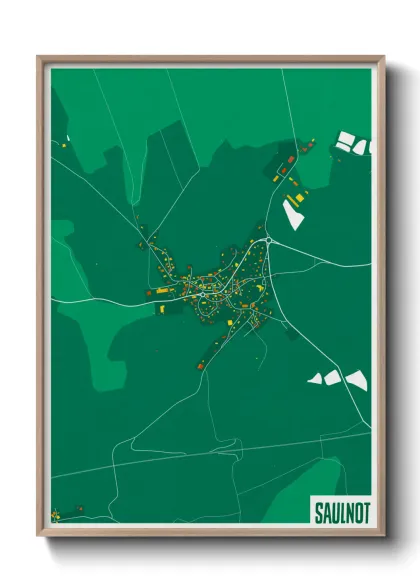 Une affiche de carte sur Saulnot