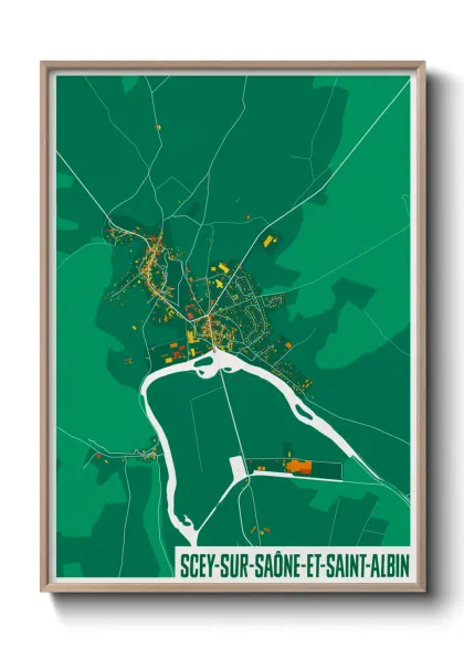 Une affiche de carte sur Scey-sur-Saône-et-Saint-Albin