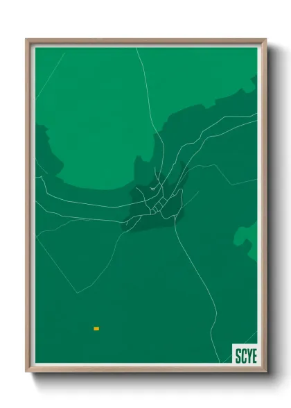 Une affiche de carte sur Scye