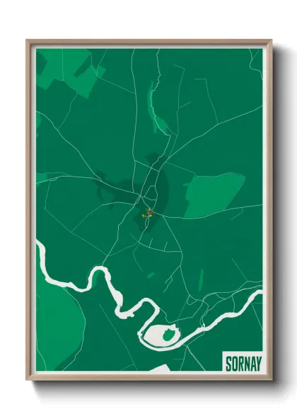 Une affiche de carte sur Sornay