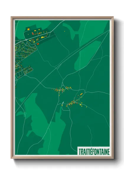 Une affiche de carte sur Traitiéfontaine