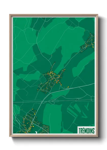 Une affiche de carte sur Trémoins