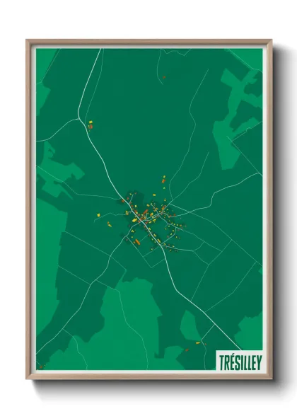 Une affiche de carte sur Trésilley