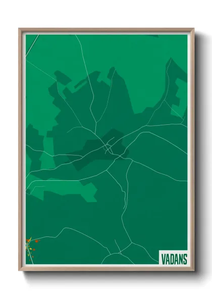 Une affiche de carte sur Vadans