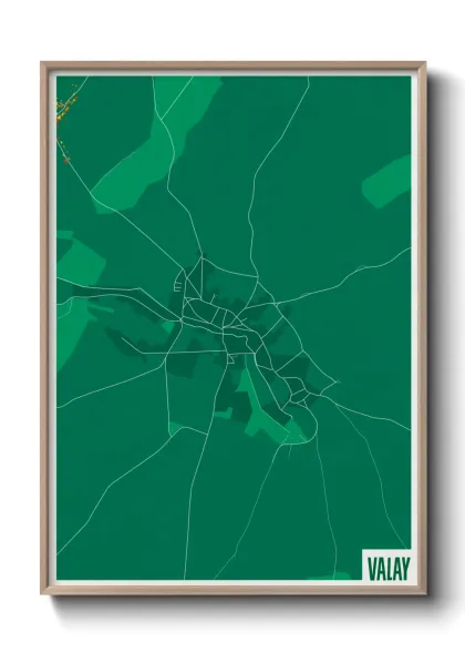 Une affiche de carte sur Valay