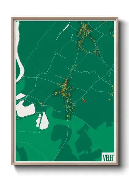 Une affiche de carte sur Velet