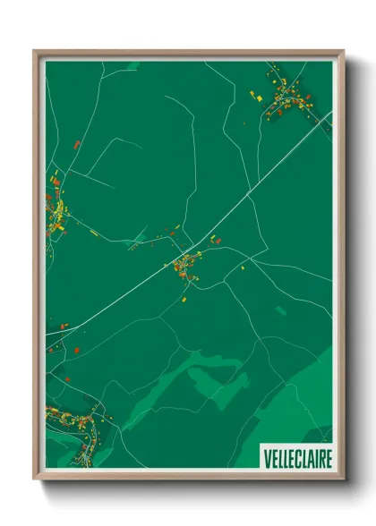 Une affiche de carte sur Velleclaire