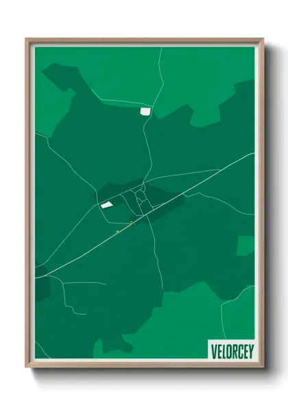 Une affiche de carte sur Velorcey