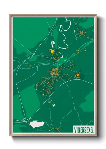 Une affiche de carte sur Villersexel