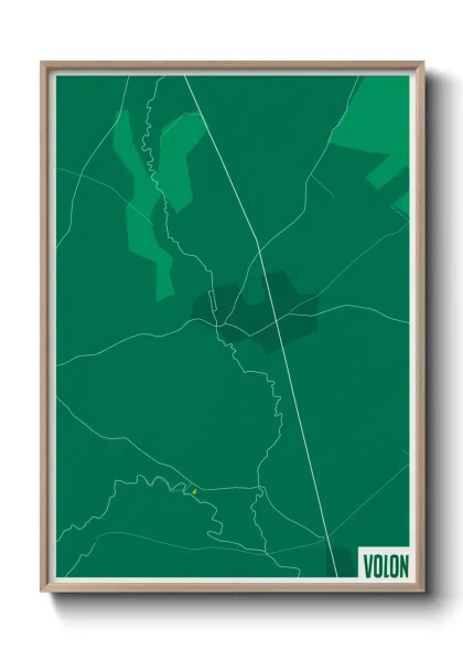 Une affiche de carte sur Volon