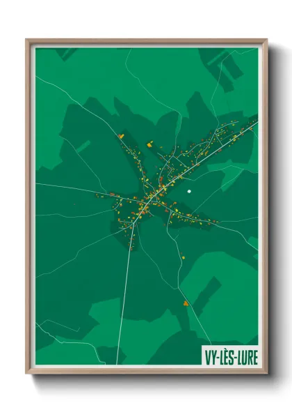 Une affiche de carte sur Vy-lès-Lure