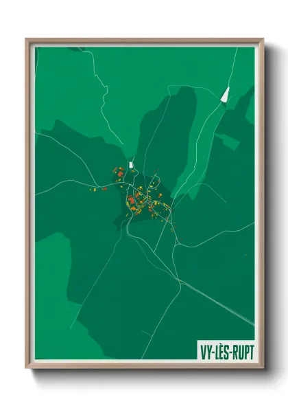 Une affiche de carte sur Vy-lès-Rupt