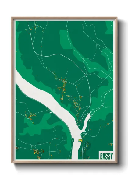Une affiche de carte sur Bassy