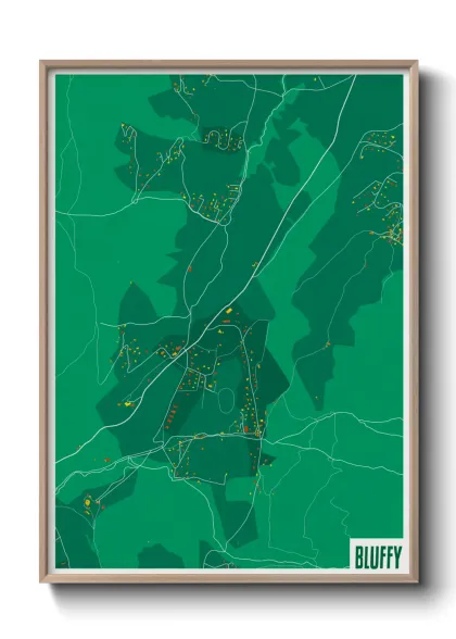 Une affiche de carte sur Bluffy