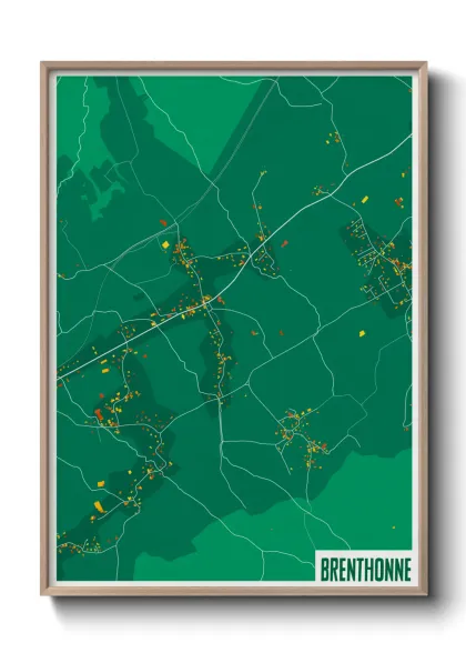 Une affiche de carte sur Brenthonne