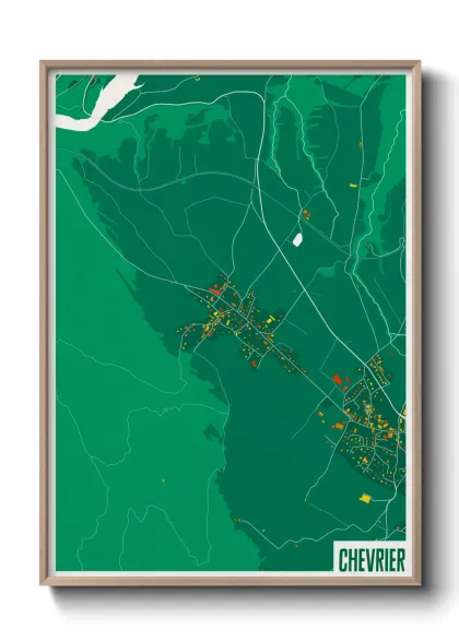 Une affiche de carte sur Chevrier