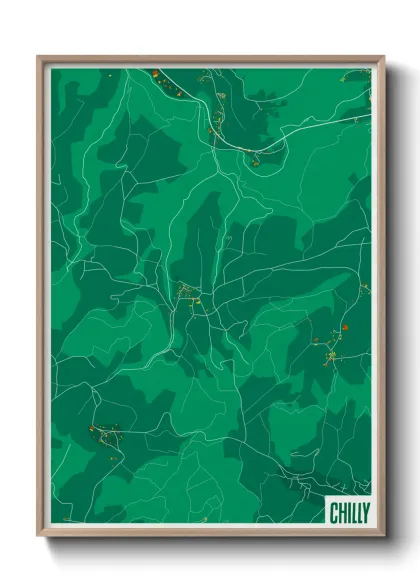 Une affiche de carte sur Chilly
