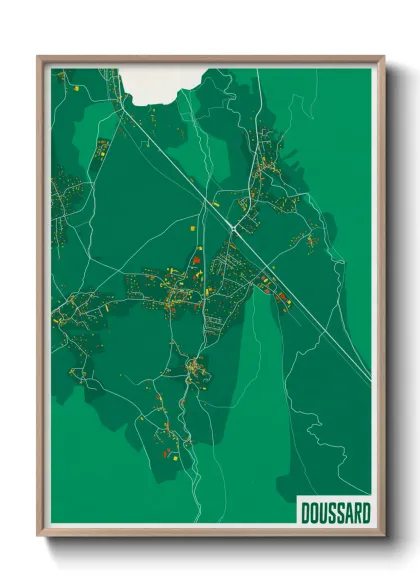 Une affiche de carte sur Doussard