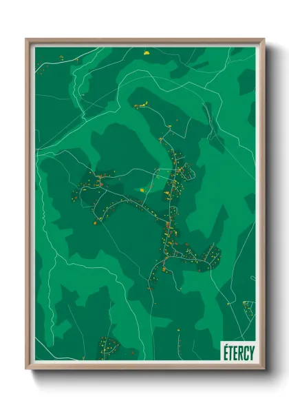 Une affiche de carte sur Étercy