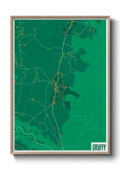 Une affiche de carte sur Gruffy