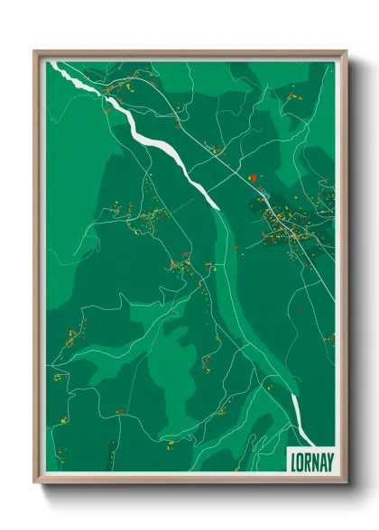 Une affiche de carte sur Lornay