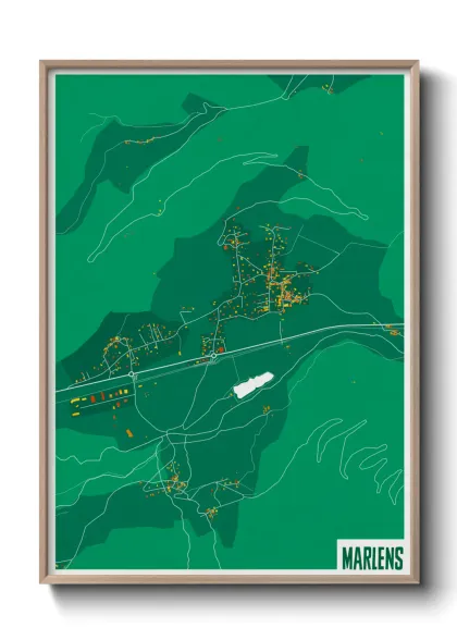 Une affiche de carte sur Marlens