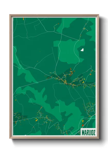 Une affiche de carte sur Marlioz