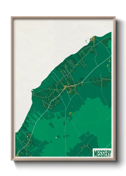Une affiche de carte sur Messery