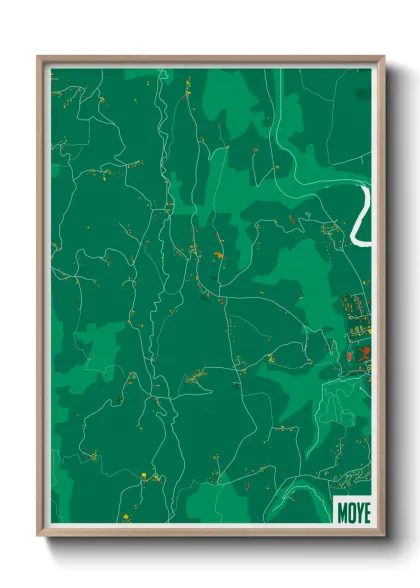 Une affiche de carte sur Moye
