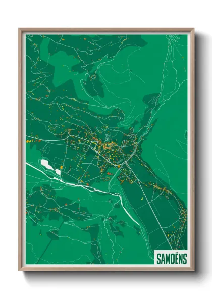 Une affiche de carte sur Samoëns
