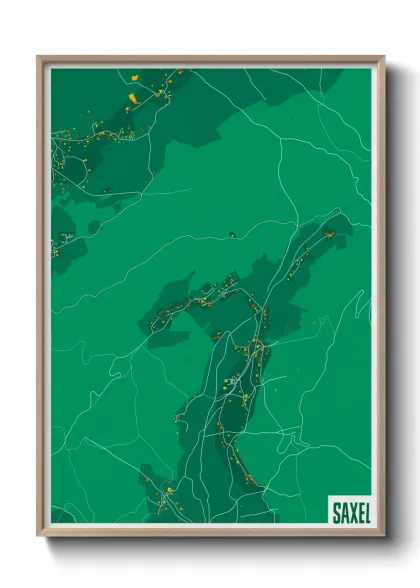Une affiche de carte sur Saxel