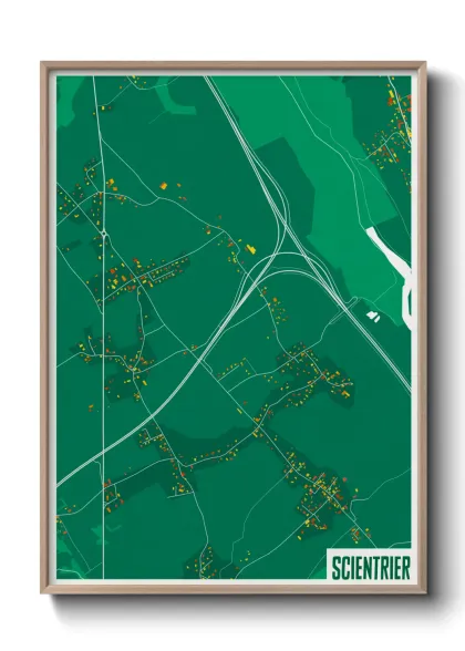 Une affiche de carte sur Scientrier