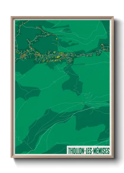 Une affiche de carte sur Thollon-les-Mémises