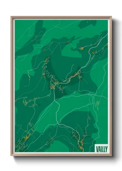 Une affiche de carte sur Vailly