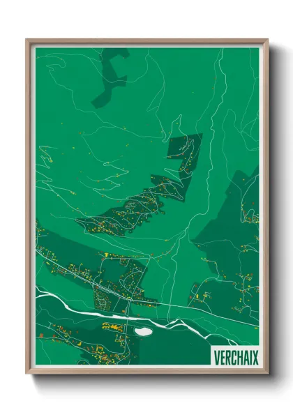 Une affiche de carte sur Verchaix