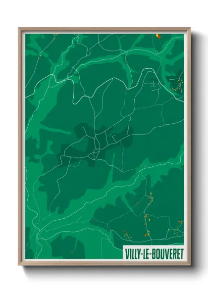 Une affiche de carte sur Villy-le-Bouveret