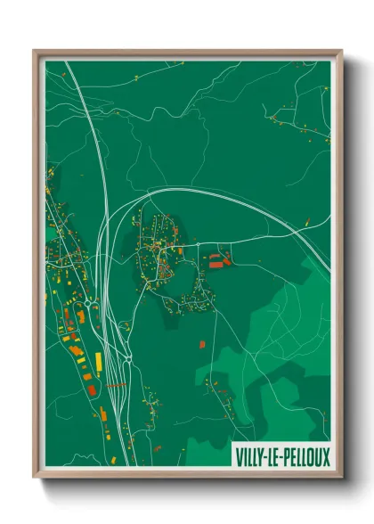 Une affiche de carte sur Villy-le-Pelloux