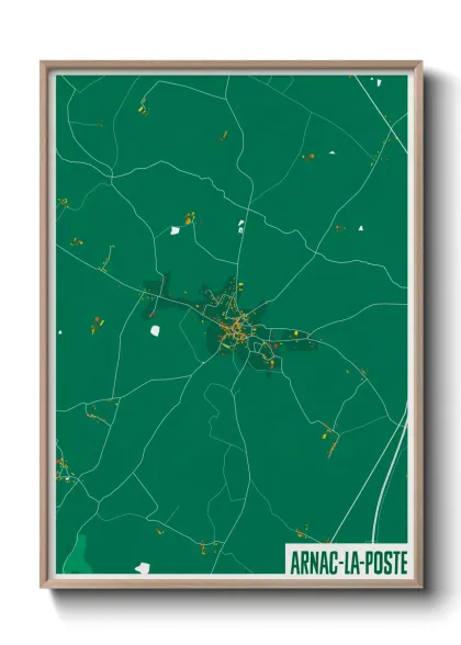 Une affiche de carte sur Arnac-la-Poste