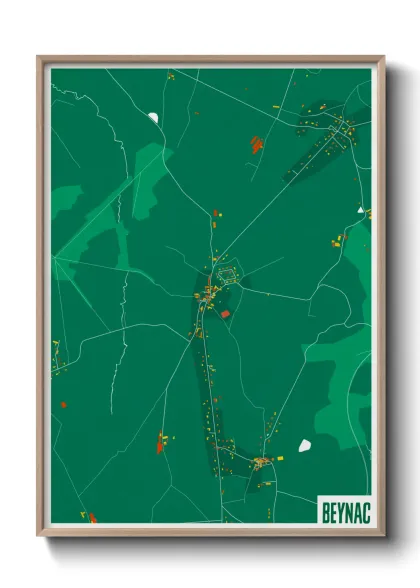 Une affiche de carte sur Beynac