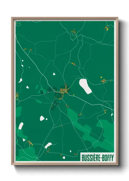 Une affiche de carte sur Bussière-Boffy
