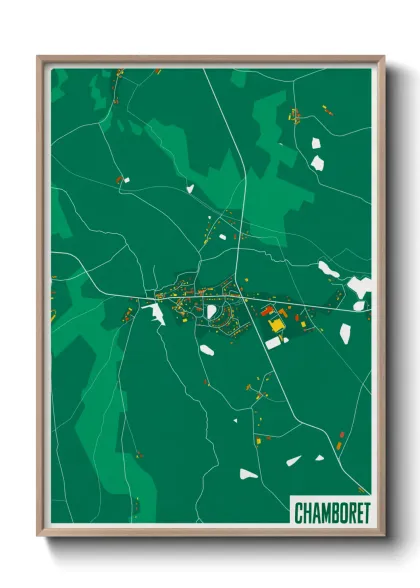 Une affiche de carte sur Chamboret
