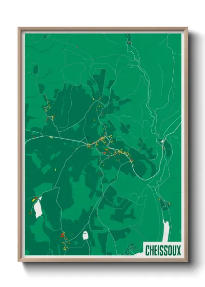 Une affiche de carte sur Cheissoux