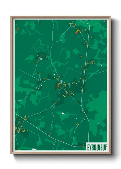 Une affiche de carte sur Eybouleuf